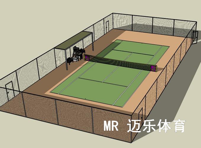 网球场围网设计图