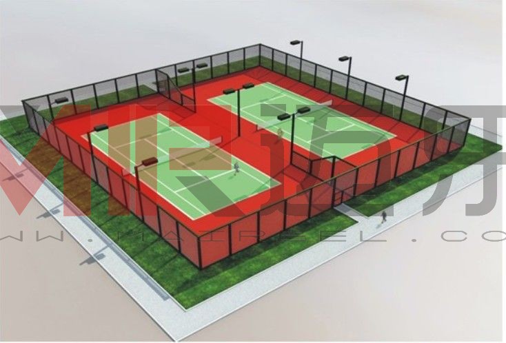 标准网球场地设计效果图